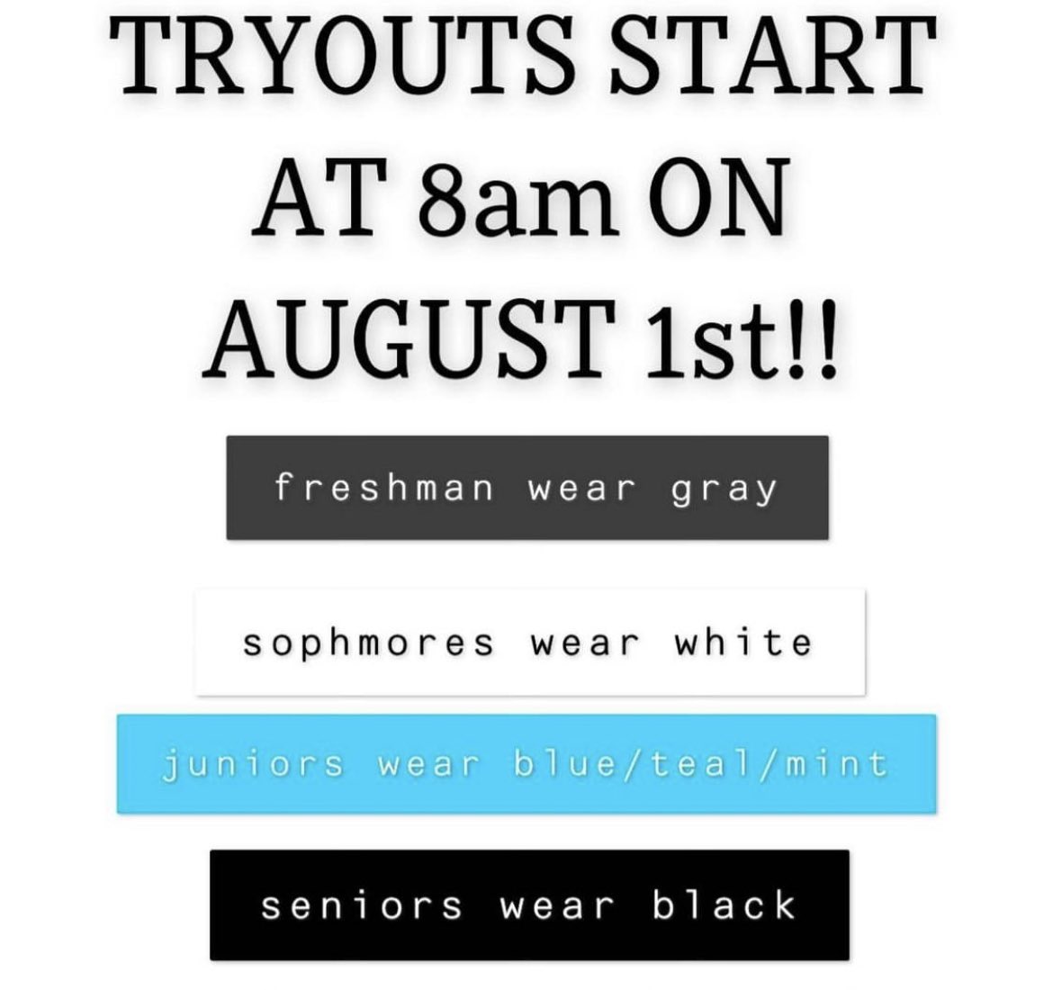 HoughVolleyball's tweet photo. We are so excited about tryouts on Monday!! If you are missing anything on Dragonfly, you will NOT be able to try out! https://t.co/BrHfYTqivF