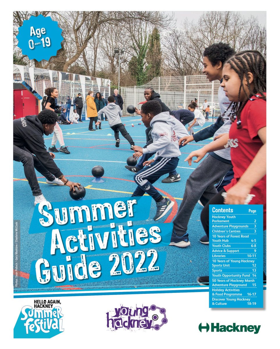 younghackney's tweet photo. Could you answer a few questions about our Summer Activities Guide and help us to improve future editions? The survey will only take a few minutes to complete.

➡️ Have your say: https://t.co/RU3MHxKSHX https://t.co/qv7u1gxnWi