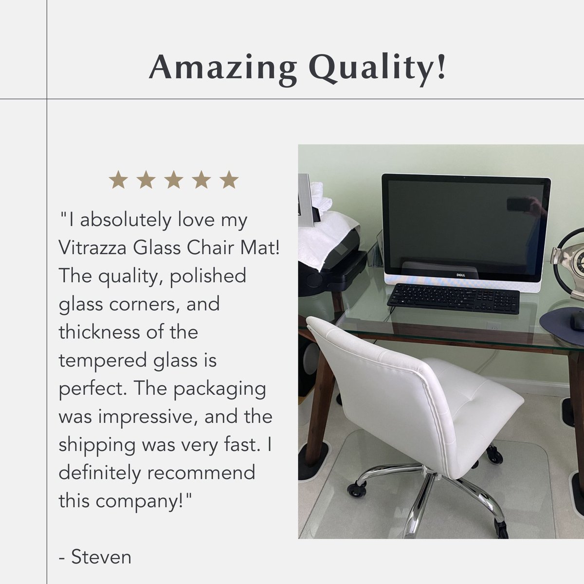 Vitrazza's tweet photo. We are committed to quality! 👌🏽
#vitrazza #glasschairmat #officeinspo https://t.co/Dzfxs2xwy9