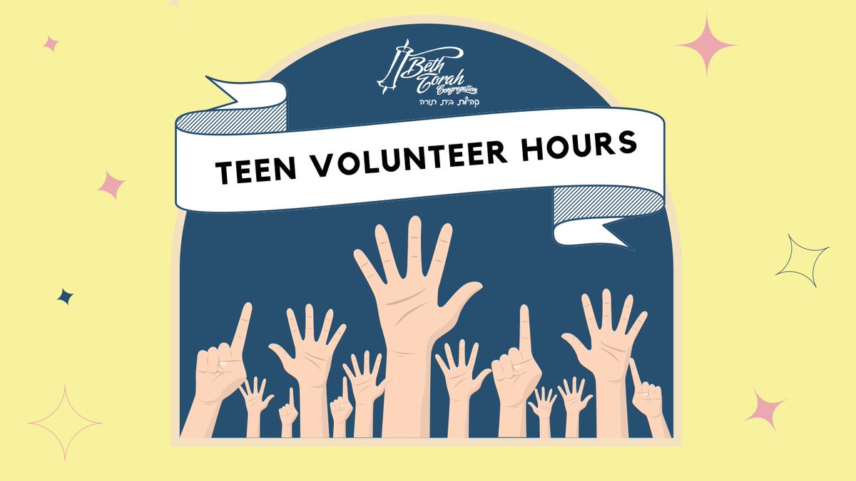 BethTorahTO's tweet photo. Teen Volunteer Hours at Beth Torah!
Do you need High School community service hours? Beth Torah would love your assistance!

Email director@bethtorah.ca to find out how. https://t.co/wLrOxowXwQ