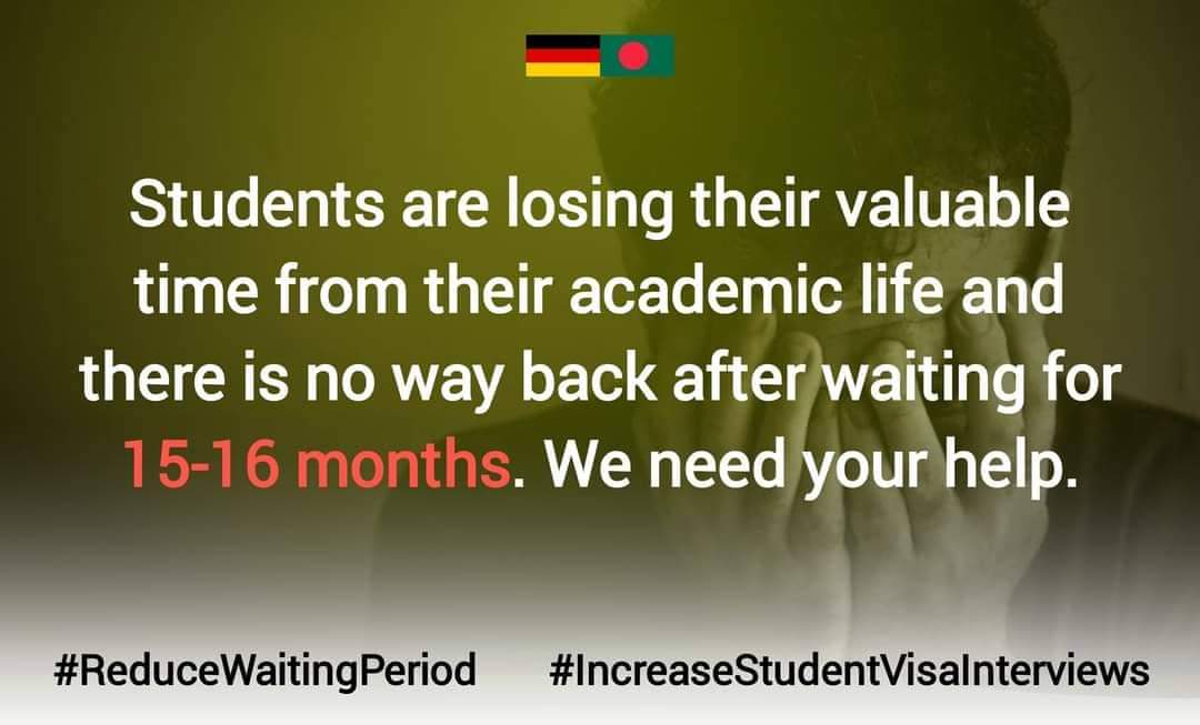 Studentship cancellation, Expiration of admission letter validity, Perishing dream but still looking for a solution. Have kindness. @GermanEmbassyBD @MdShahriarAlam H.E.@GerAmbBD @JRJanowski85 @BDMOFA @AKAbdulMomen Reduce Waiting Period #ProvideMoreStudentSlots