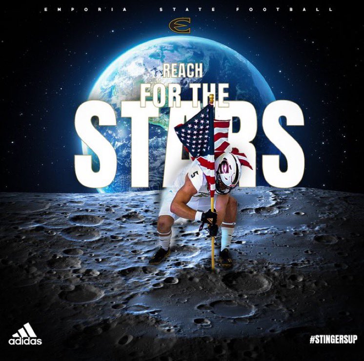 ESU Hornet Football (@esuhornetsfb) on Twitter photo They say the sky’s the limit but there’s footprints on the moon! 
Come reach for the stars with ESU Football 🌟 🐝 
#StingersUp #FOE They say the sky’s the limit but there’s footprints on the moon! 
Come reach for the stars with ESU Football 🌟 🐝 
#StingersUp #FOE