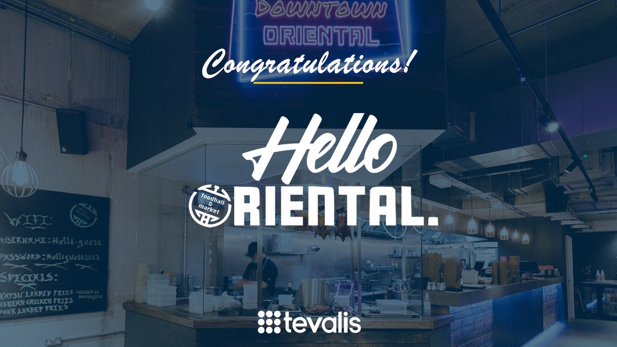 Congratulations to our client Hello Oriental!

This modern food hall has been nominated for the Food &amp; Drink Retailer of the Year award at the Manchester Food and Drink Festival awards.

Tevalis is proud to be part of Hello Oriental's digital hospitality landscape - good luck!