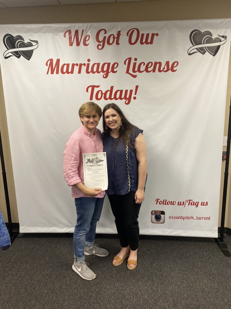 HopeMoffatt's tweet photo. We got our marriage license yesterday! It’s been a really full summer and I can’t think of any better way to bring it to a close! Just 15 days away! https://t.co/OooBaEN0qn