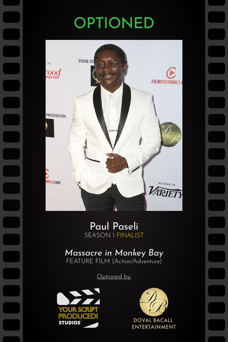 Script_Produced's tweet image. Recognizing the talented #YSPseason1 Finalist Paul Paseli for the Action/Adventure Feature Film "Massacre in Monkey Bay."
#GotScript? Season 3 Deadline Approaching August 31, 2022
***
Learn More and Submit at YourScriptProducedStudios.com
#YourScriptProduced