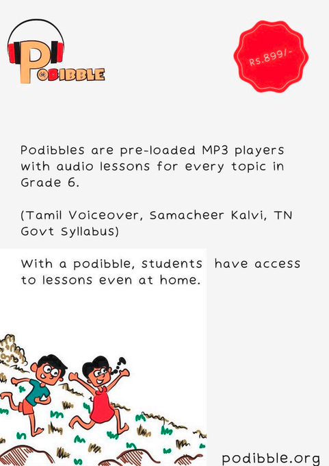 podibble's tweet photo. Podibble tackles the learning gap faced by marginalised learners who do not have access to digital gadgets they can utilise outside the classroom setting. 
@malpani
@SunTV
@GiveIndia
@IAB_India
@Rajalakshmi2398
@smitha_tk
@jsamdaniel https://t.co/r5eOKGlDtU