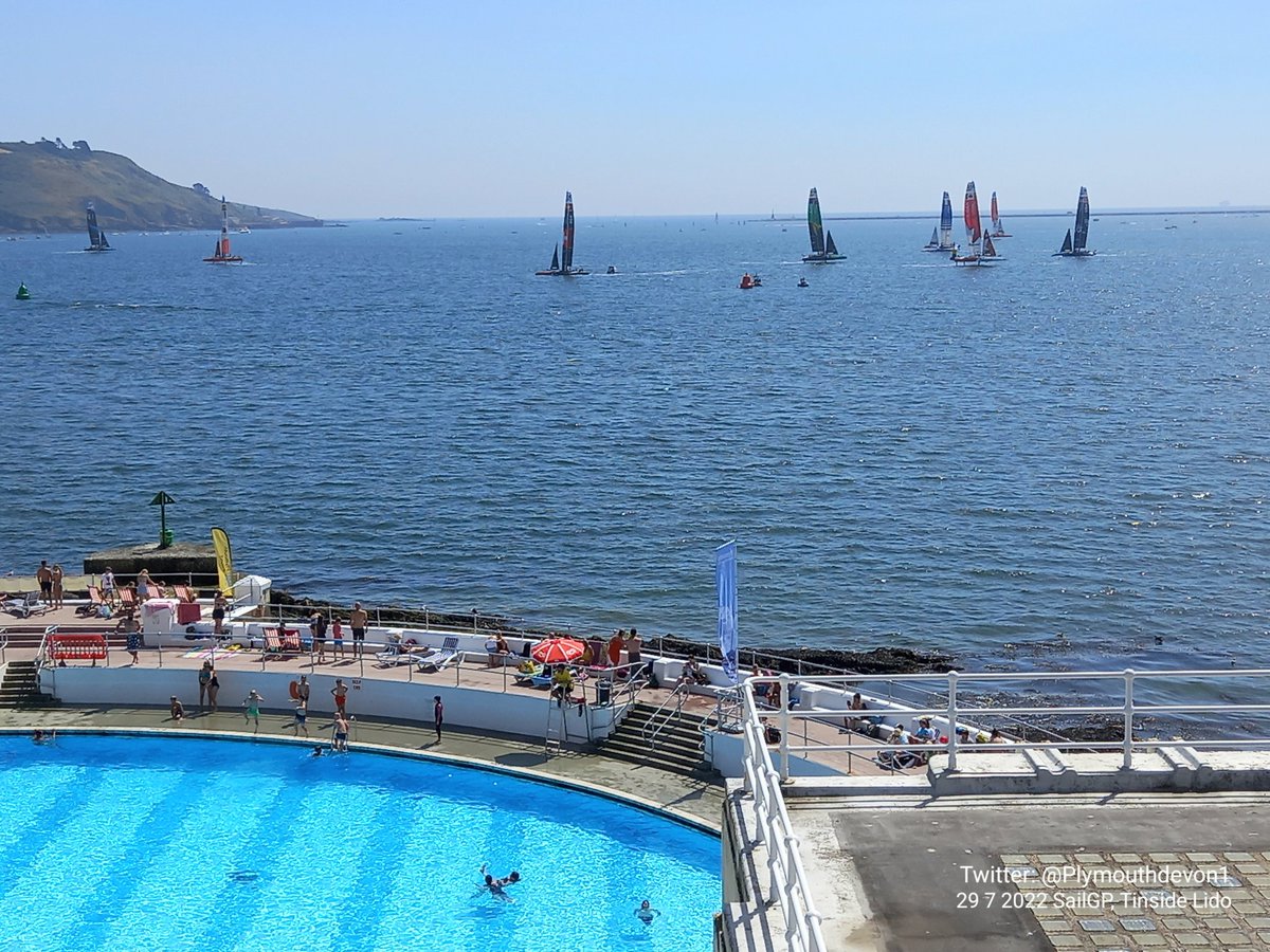 Watching the <a href="/SailGP/">SailGP</a> yachts lining up by Drake's Island, the PONT-AVEN reverse into Millbay Plymouth, <a href="/SailGPESP/">Spain SailGP Team</a> sail past the PONT-AVEN, &amp; #SailGP practising beyond the Tinside Lido today. <a href="/BrittanyFerries/">Brittany Ferries</a> <a href="/DestinationPlym/">Destination Plymouth</a> <a href="/PlymouthMillbay/">Millbay Plymouth</a> @PlymCruise <a href="/PlymSoundNMP/">Plymouth Sound National Marine Park</a> #VitaminSea