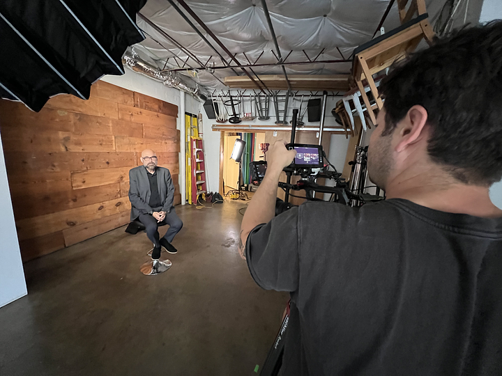 WSJCustom's tweet photo. Take a look behind the scenes of our latest video shoot. @marcperton of @WSJCustom spoke with an industry leader at a global software company about how organizations use real-time data to optimize the financial services experience. https://t.co/ntNHxdZVlH