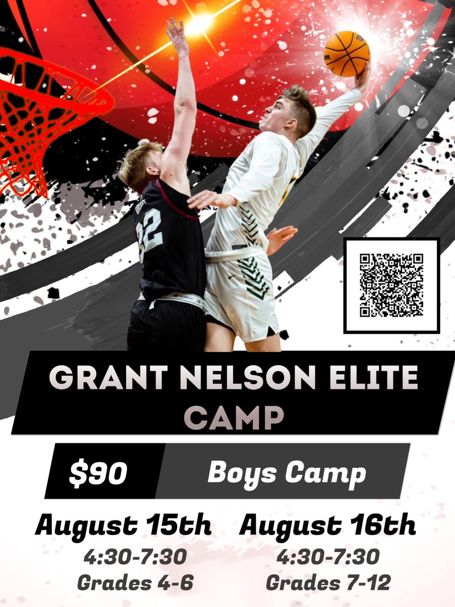 Shoot 360 Ambassador & Division 1 Athlete, Grant Nelson, is back‼️ Grant’s camp is for boys entering grades 4-6 & 7-12‼️ Athletes will work with Grant on variety of drills and workouts‼️ Spots are limited‼️ forms.zohopublic.com/info4954/form/… #UnlockYourGame #Shoot360Fargo