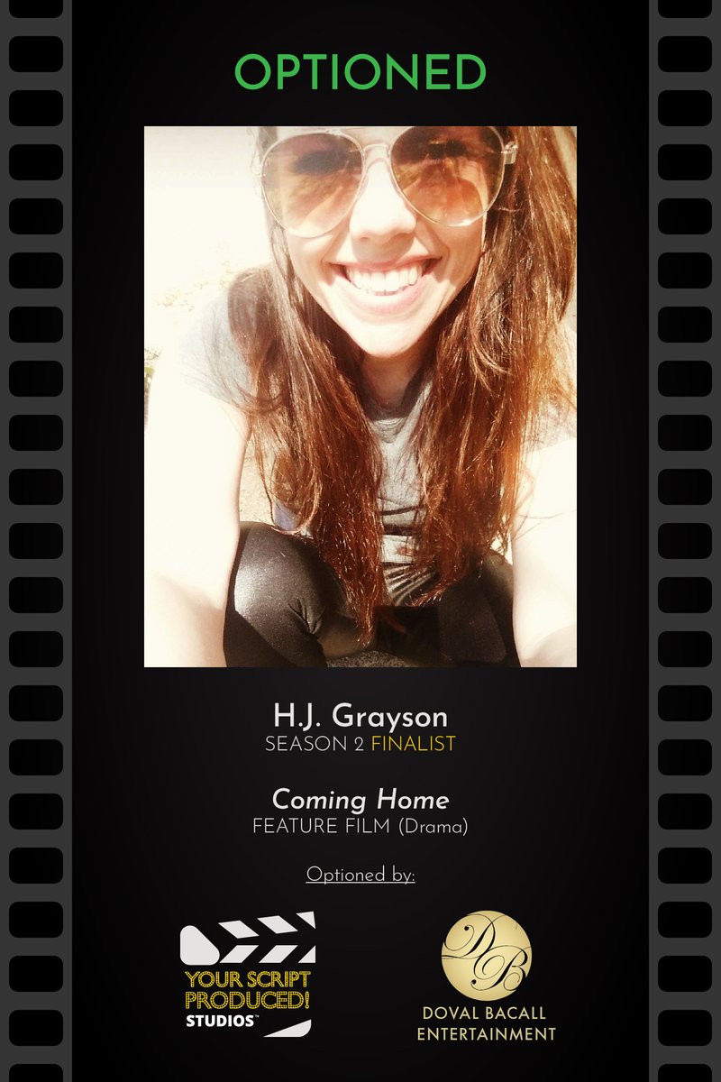 Your Script Produced! Studios (@script_produced) on Twitter photo Recognizing the talented #YSPseason2 Finalist <a href="/hjgrayson/">H.J Grayson</a> for the Drama Feature Film "Coming Home."
#GotScript? Season 3 Deadline Approaching August 31, 2022
***
Learn More and Submit at YourScriptProducedStudios.com
#YourScriptProduced Recognizing the talented #YSPseason2 Finalist <a href="/hjgrayson/">H.J Grayson</a> for the Drama Feature Film "Coming Home."
#GotScript? Season 3 Deadline Approaching August 31, 2022
***
Learn More and Submit at YourScriptProducedStudios.com
#YourScriptProduced