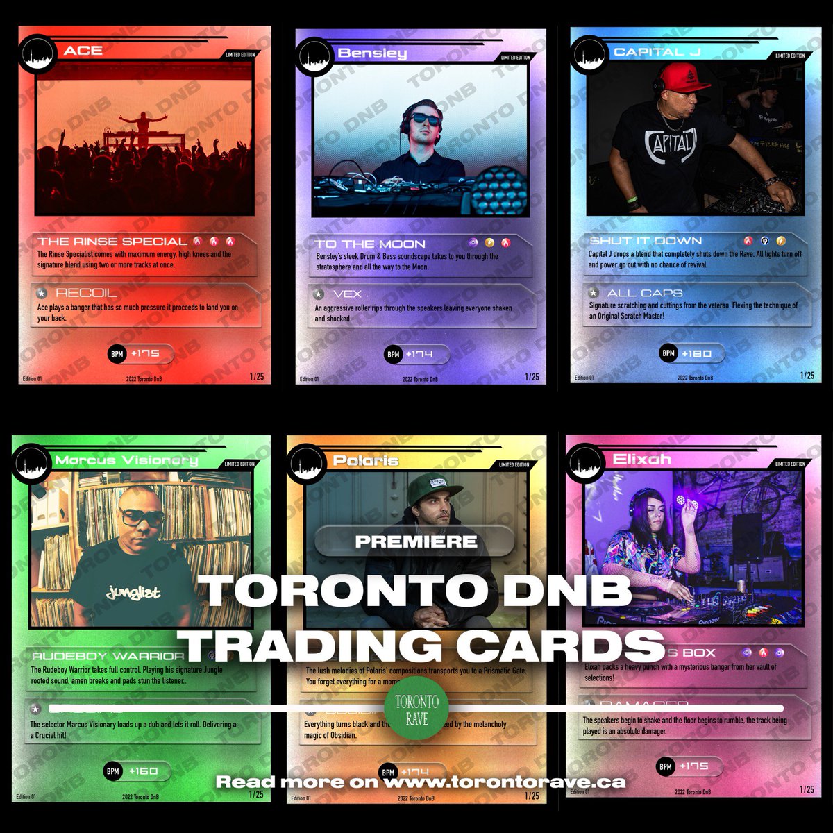 thetorontorave's tweet photo. @torontodnb premieres the Toronto DnB Trading Cards 🃏 

Don’t miss out on this rare piece of rave memorabilia! 

Now available for pre-sale! 🔗 https://t.co/dIXUNVK78v https://t.co/dN4p9Exvb2