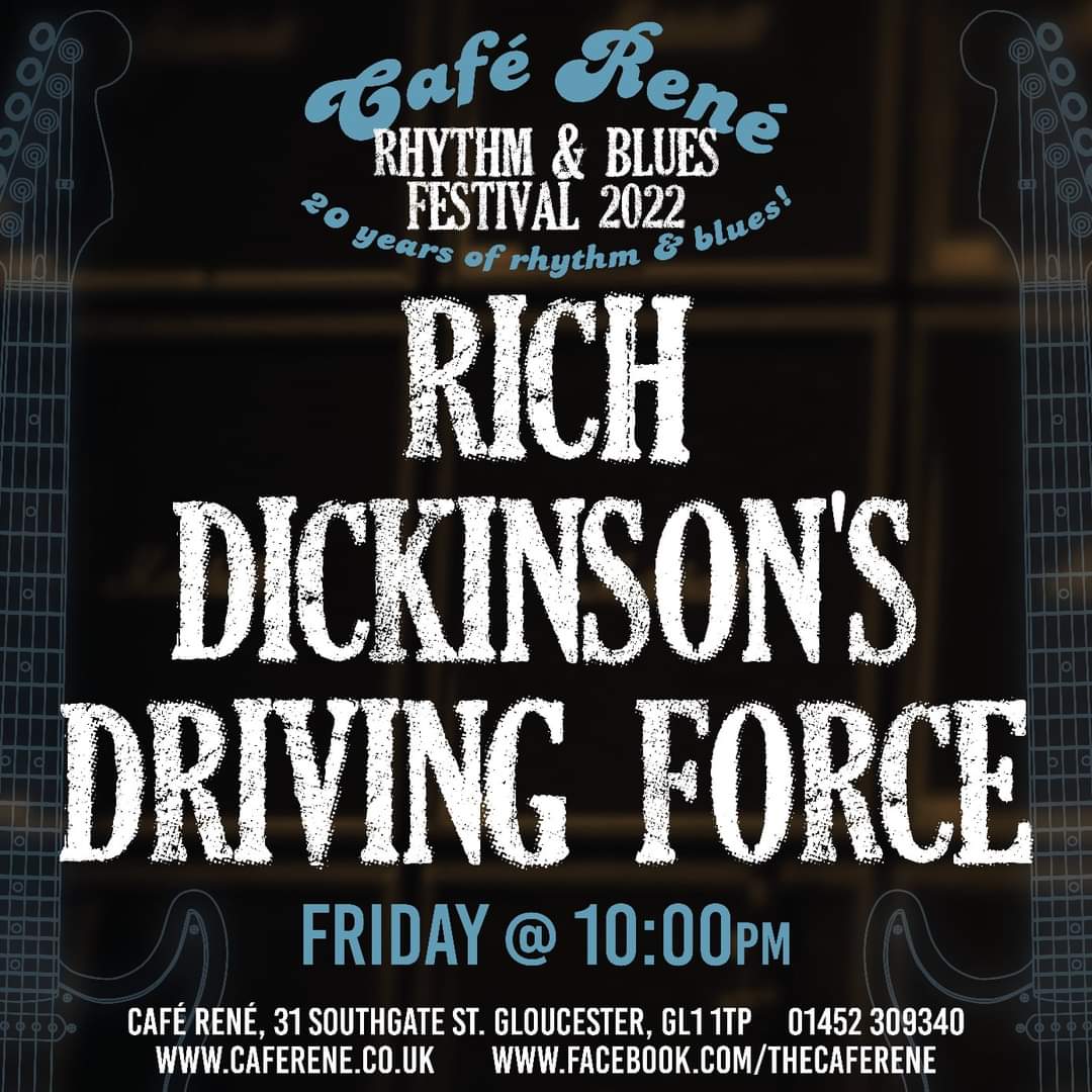 BluesGloucester's tweet photo. At @CafeRene tonight from 7pm
@HipRoute @RuzzGuitar #RichDickinsonsDrivingForce https://t.co/QEuMtltsiB