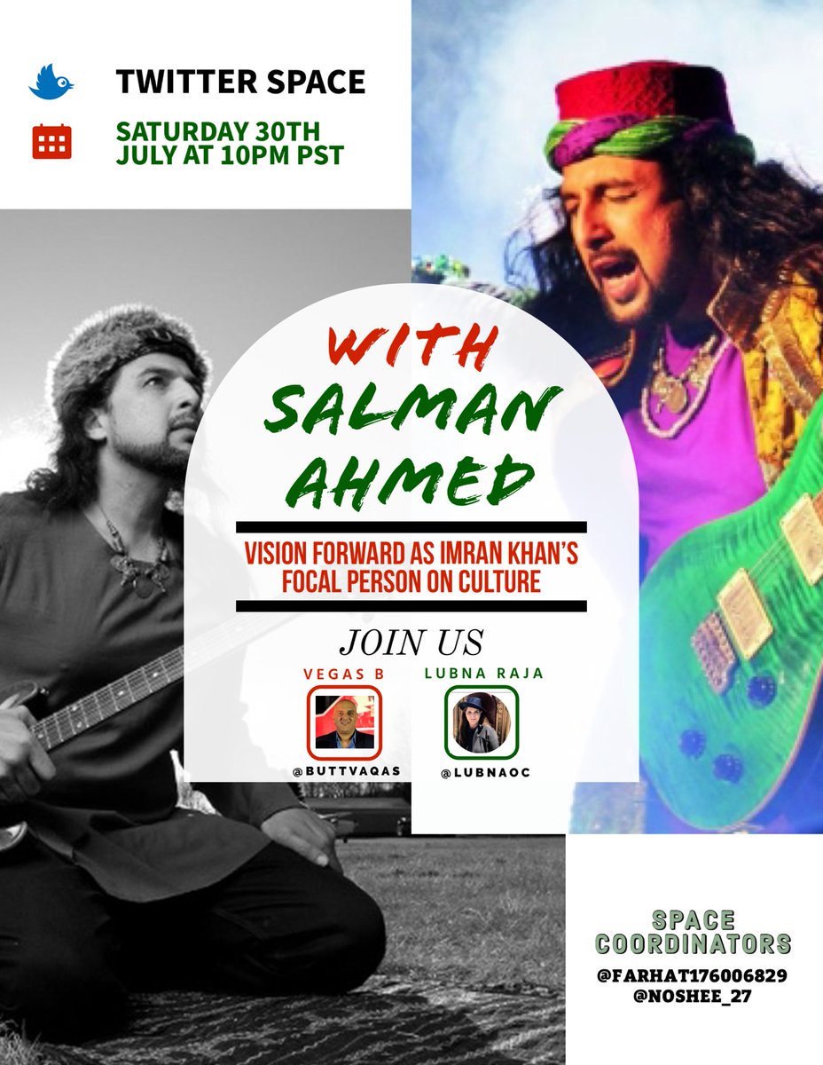Vaqas Butt (@buttvaqas) on Twitter photo Don’t forget to tune in tomorrow night for a live & exclusive interview of Salman Ahmad of Junoon at 10pm PST. I'll be asking <a href="/sufisal/">Salman Ahmad</a> how we can revitalise, repackage & monetise Pakistani music, film, TV, theatre & art to truly reflect the rich & vast diversity of Pakistan. Don’t forget to tune in tomorrow night for a live & exclusive interview of Salman Ahmad of Junoon at 10pm PST. I'll be asking <a href="/sufisal/">Salman Ahmad</a> how we can revitalise, repackage & monetise Pakistani music, film, TV, theatre & art to truly reflect the rich & vast diversity of Pakistan.