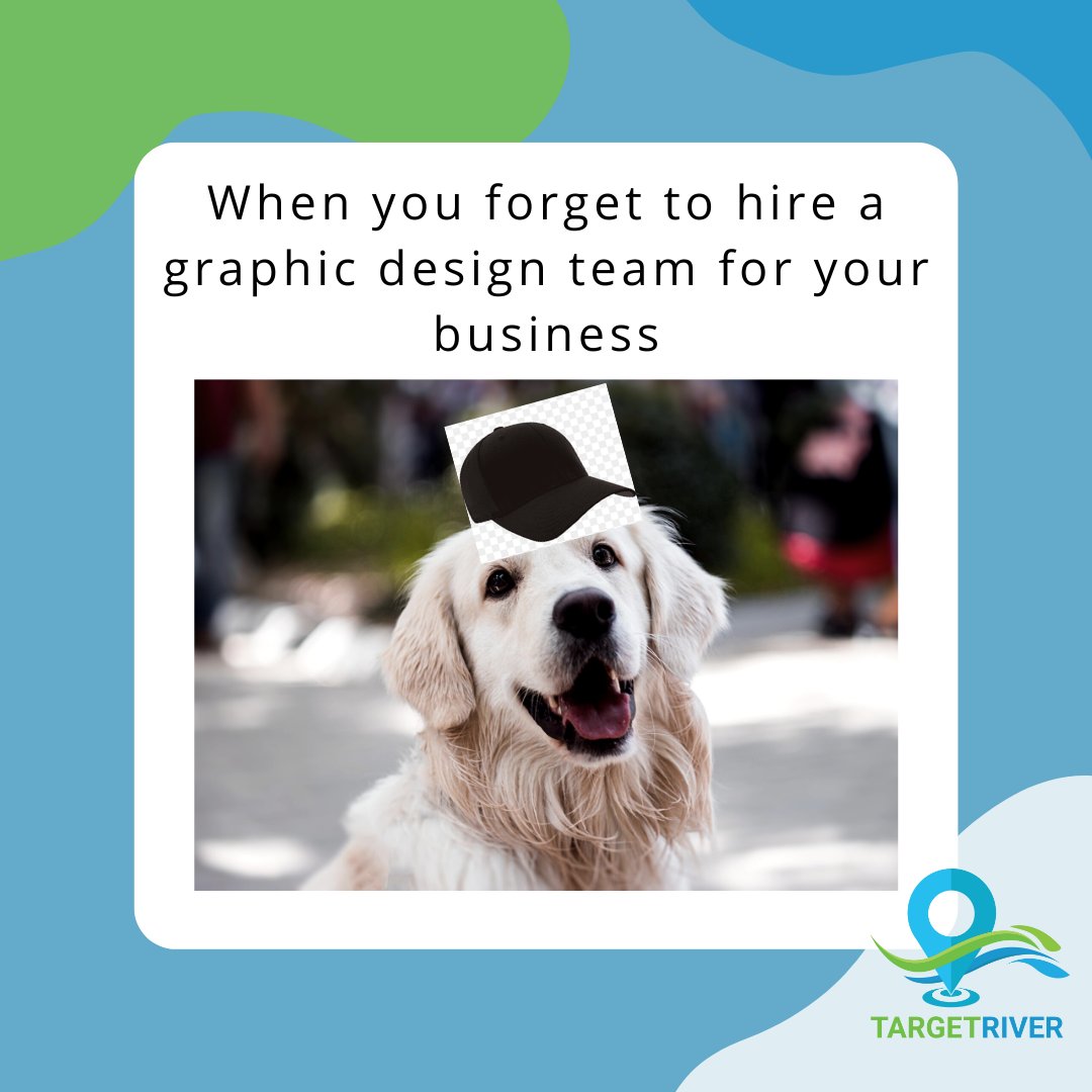 TargetRiver's tweet photo. The dog may be cute, but don't forget the power of high-quality visuals for your business! Having a creative and quality-driven team of graphic design professionals will greatly help the appeal of your business to potential consumers!
#targetriver #targetdesign https://t.co/w4L48giu3X