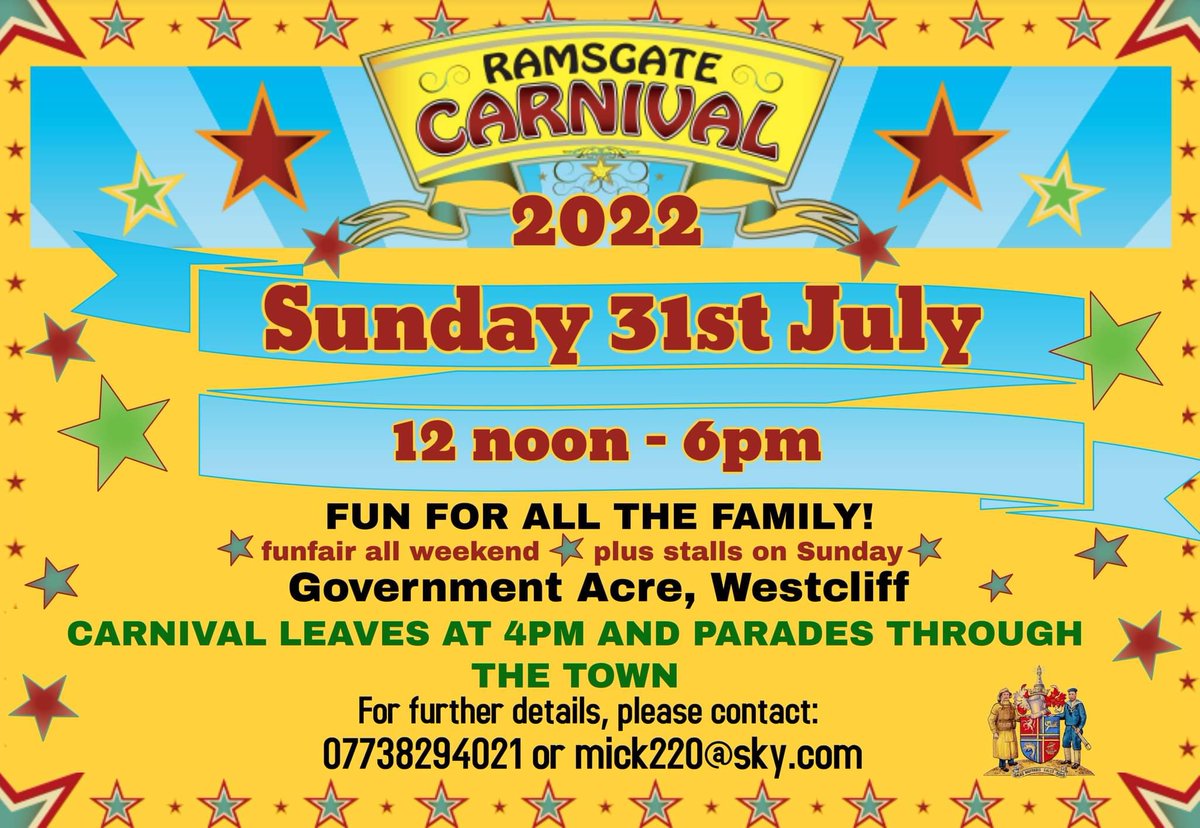 Ramsgate Town Team (@ramsgatett) on Twitter photo Ramsgate Carnival Time this weekend with funfair. Stalls and parade on Sunday 31st with parade starting at 4pm! #loveramsgate <a href="/IsleThanetNews/">Isle of Thanet News</a> <a href="/IsleMagThanet/">Isle Magazine</a> Ramsgate Carnival Time this weekend with funfair. Stalls and parade on Sunday 31st with parade starting at 4pm! #loveramsgate <a href="/IsleThanetNews/">Isle of Thanet News</a> <a href="/IsleMagThanet/">Isle Magazine</a>