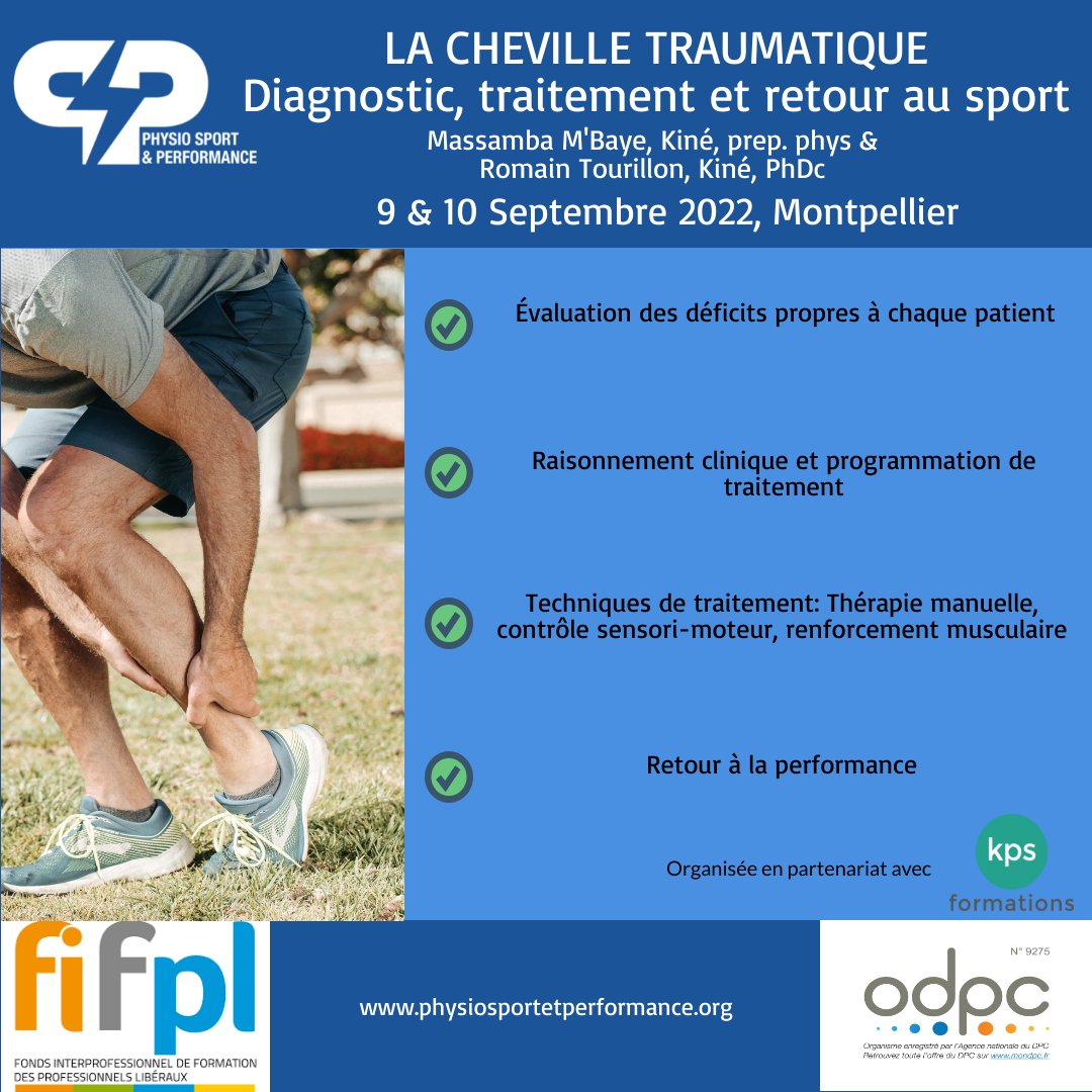 PSP_formations's tweet photo. 📣 NOS PROCHAINES FORMATIONS 2022📣 

➡️La cheville traumatique
➡️Syndome fémoro-patellaire
➡️Prise en charge de la femme sportive
➡️Préférences Motrices Naturelles (VOLODALEN)x

✅DPC

🔗Infos et inscription sur https://t.co/0GKuvcR312
@PSP_formations @biscaphysio https://t.co/fJIezIYB5E