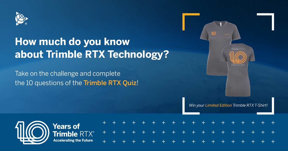 ptx_trimble's tweet photo. We are celebrating our 10-year anniversary 🎉 ! How much do you know about Trimble RTX technology? Take on the 🧠 challenge and answer 10 questions in our Trimble RTX quiz for a chance to win: https://t.co/54q5foLQT1
#trimblertx #10yearstrimblertx #precisionag #precisionfarming https://t.co/i2aXAJr6Xs
