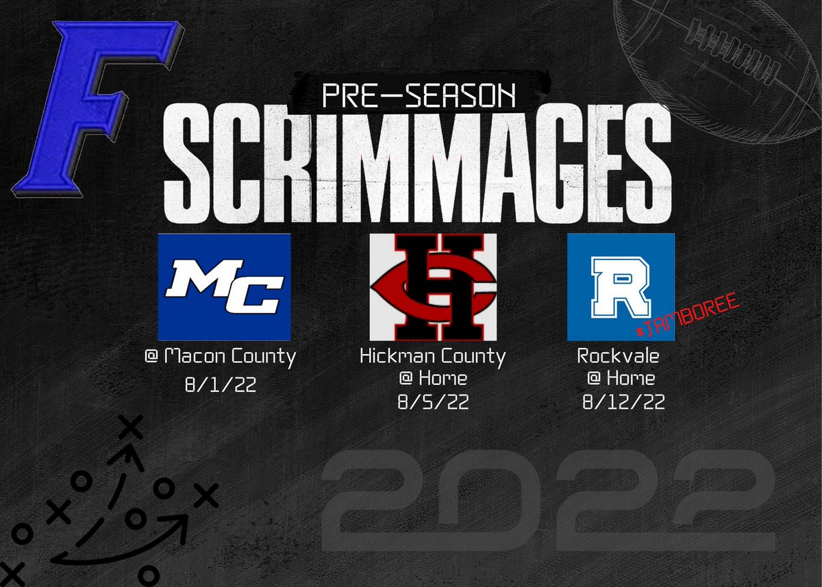 ForrestRockets's tweet photo. 🗓 Scrimmage #1 this Monday      
⏰️ 6:00pm start for ALL three
#forrestfootball #teamiseverything #rocketlaunch https://t.co/pfSDvAzEoB