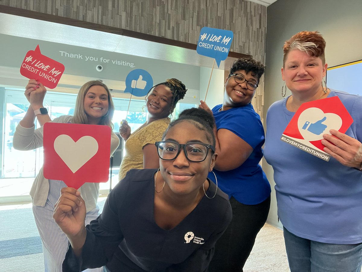 Today is #ilovemycreditunion day! It is a privilege to be Greenville’s credit union and to serve our members every day. We love our credit union and we hope you do too. #JoinAndProsper #CreditUnionDifference #Community #WeMakeOurCommunityBetter #yeahTHATgreenville