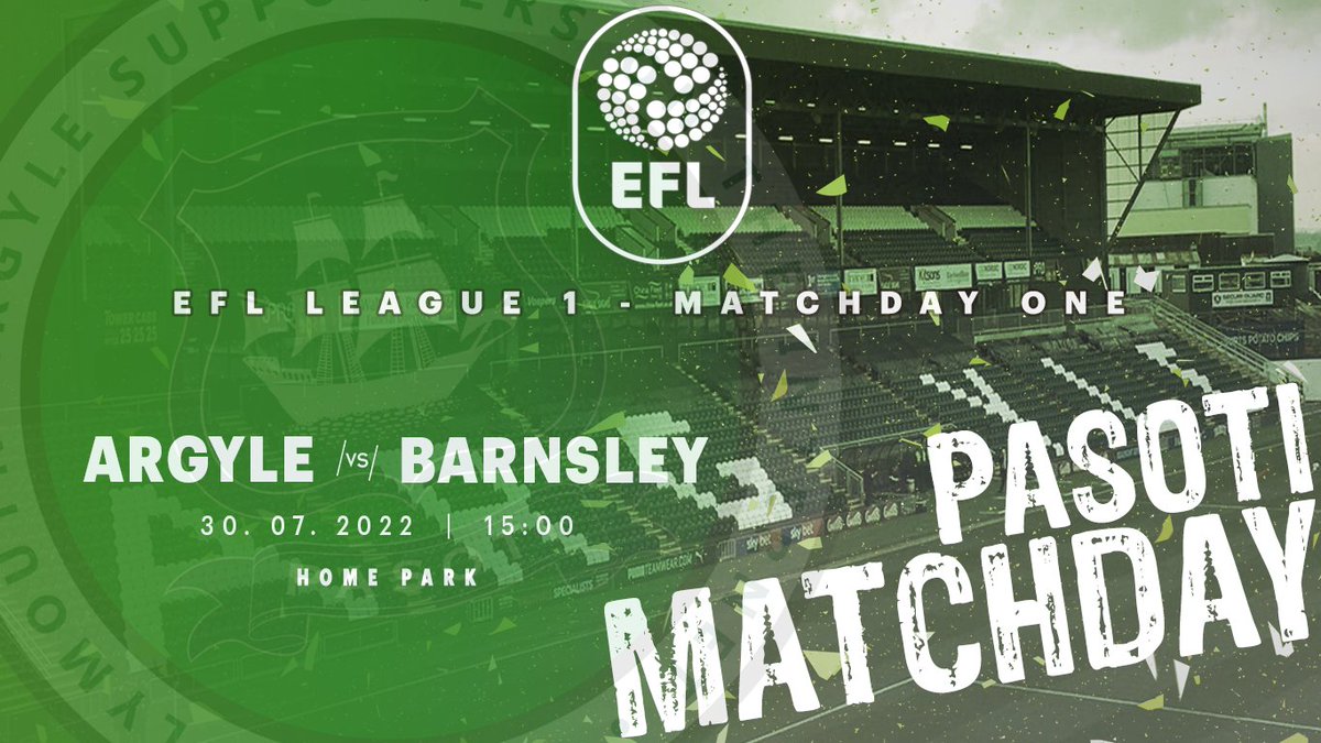 Pasoti1's tweet photo. Head on over to the #Pasoti forums to get involved in the Matchday thread!
https://t.co/8NYeDZNAen
#pafc #argyle #GreenArmy https://t.co/CSOmCd1oV0
