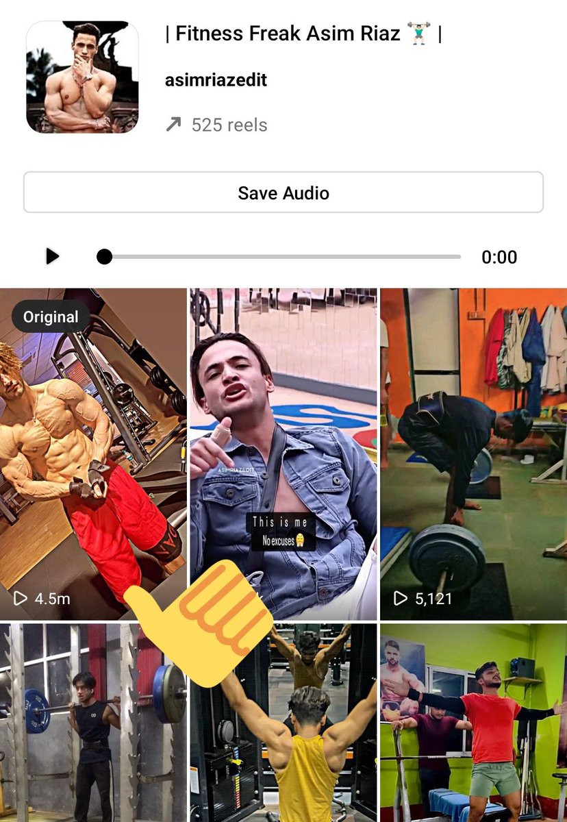 TeamQazi_FC's tweet photo. Guys this reels is viral on insta.
4.5M views in 6 days time.

Make more such edits on -  Asim's BB content, Public interactions , motivational talk from interviews and specially on his rap songs.

We fans are his PR team only so let's show some Josh.

#AsimRiaz | #AsimSquad https://t.co/RZEvMSwH31
