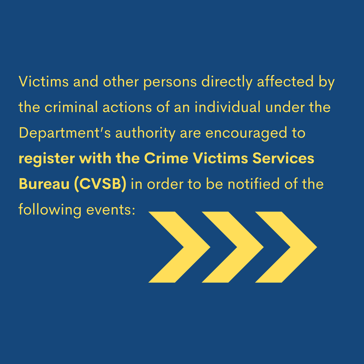 LAPardonParole's tweet photo. #victims &amp; #survivors of #crime have the right to certain information about the offender who harmed them while that individual is under the custody of @Louisiana_DOC or being considered for release by @LAPardonParole.

Register for Notifications: https://t.co/yuqyiZvusT https://t.co/y0761GeOtp