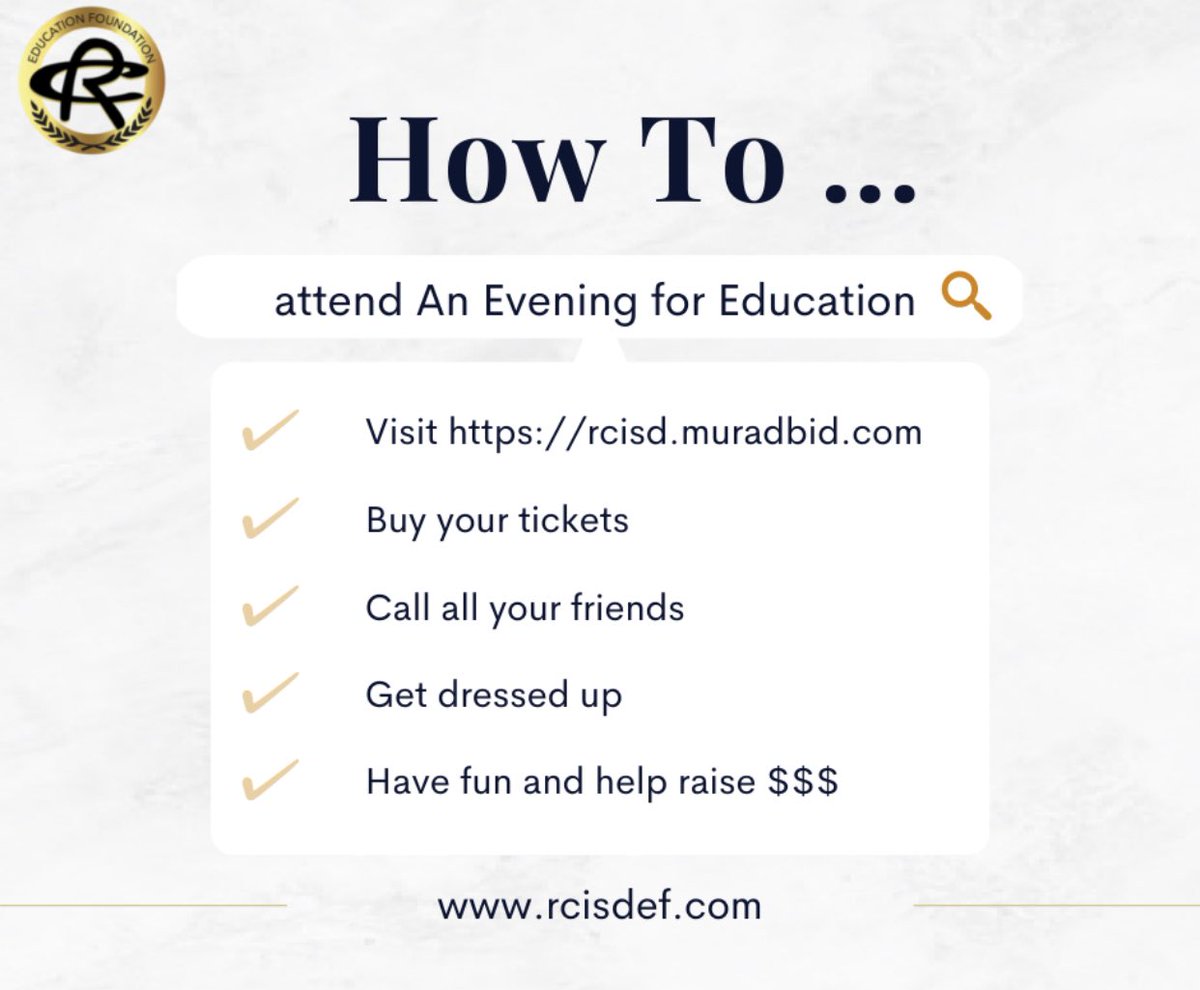 RCISDFoundation's tweet photo. 🎉🎉🎉 Mark your calendar for November 5, 2022! It’s the 2nd Annual An Evening for Education. Get your sponsorships and tickets NOW! https://t.co/9foQcGguRJ https://t.co/T6GAe6NxC4