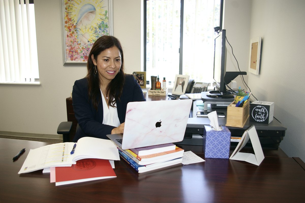 DioceseSanDiego's tweet photo. Leticia Oseguera, our new diocesan superintendent of schools, is ready to hit the road. Details: https://t.co/AqrH7ML76i https://t.co/os4ZwObds1