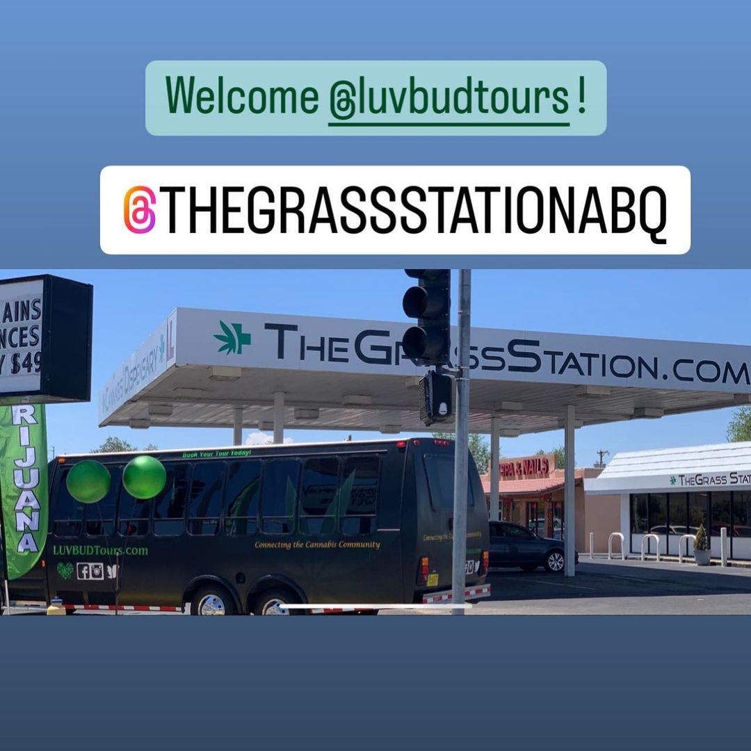 ABQLive's tweet photo. Med &amp; Rec Cannabis Tours @luvbudtours 👀 
.
.
[📷: @thegrassstationabq]
.
.
Get your photo featured by using the hashtag #abqlivephotooftheday https://t.co/6iLuUDsAIW