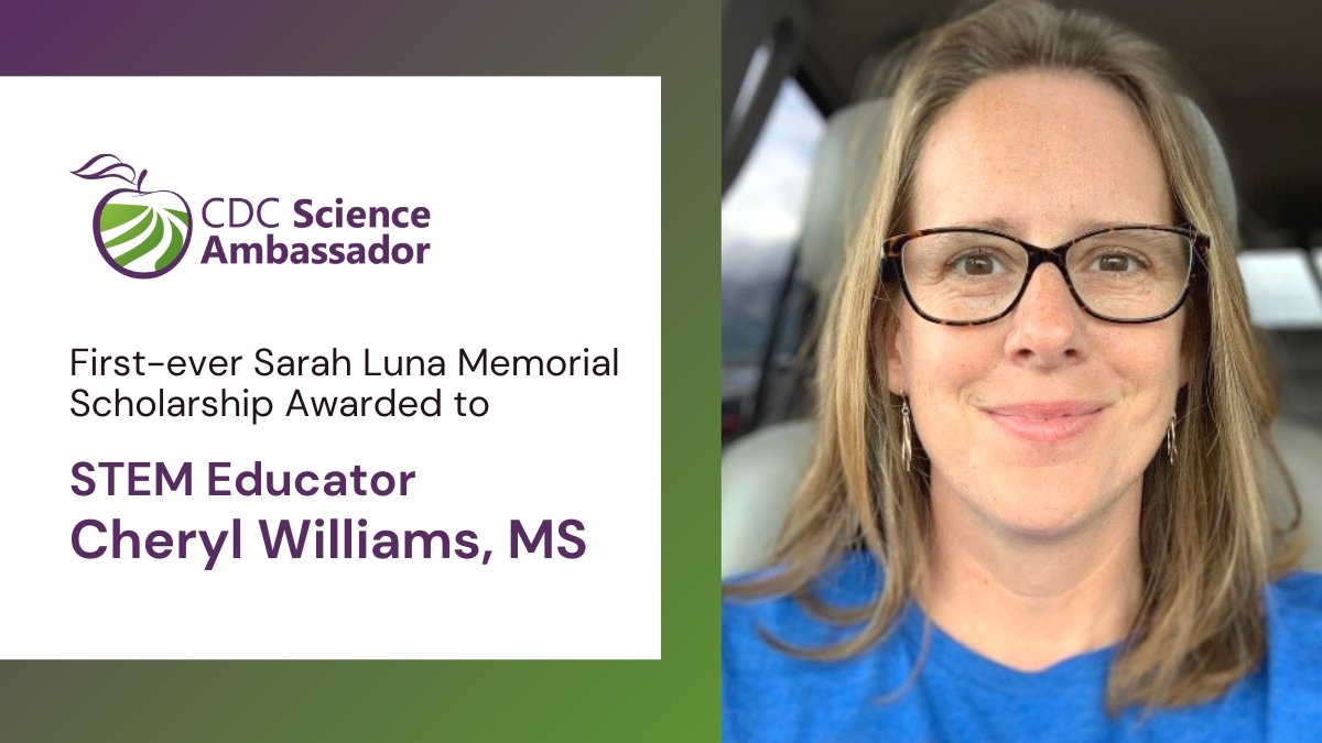 Congrats to Cheryl Williams, first awardee of the Sarah Luna