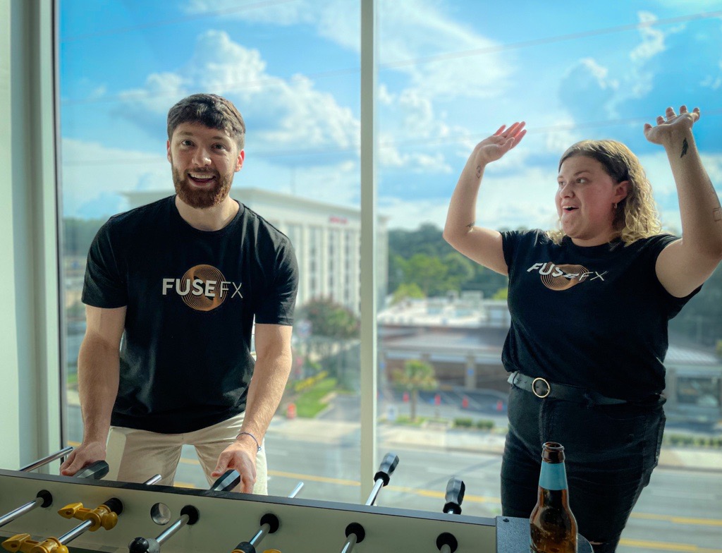 fusefx's tweet photo. Our FuseFX-Atlanta team enjoying a little office happy hour--Good times! Looking to join a fun place to work, check out our open positions: https://t.co/CTckEzmDKx #FuseFX #VFX #FunPlacesToWork #AtlantaCareers #VFXCareers. https://t.co/rNKBiQWxdY