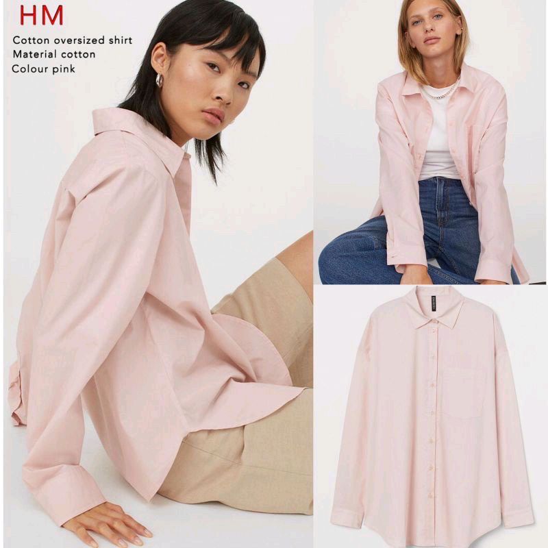 ViraSetiawati's tweet photo. Cek H&amp;M Boxy Cotton Shirt - Kemeja Wanita Original Branded - Kemeja Peach Bodyfit dengan harga Rp65.100. Dapatkan di Shopee sekarang! https://t.co/F1utFwAQL1 https://t.co/eSU8sOl5E2