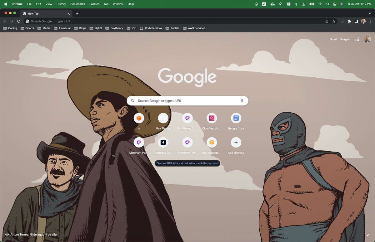 zaniad's tweet photo. Shoutout to @arturodraws! Love when I open a new chrome tab to see his art. https://t.co/2jaTq8Xupf