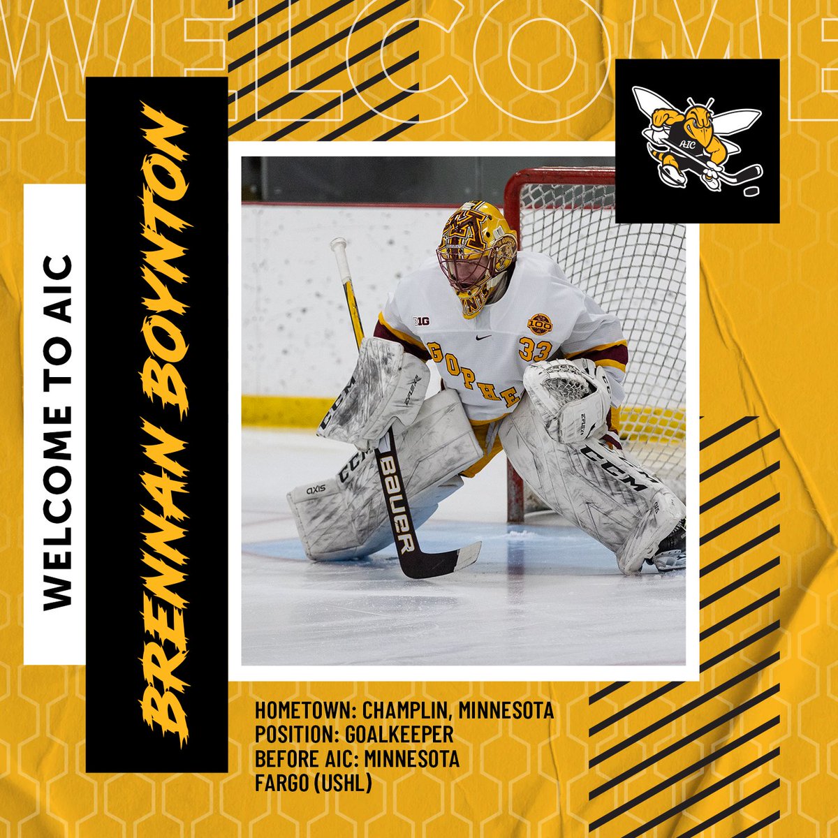 The last day of the week means the last line of defense, so meet our incoming keepers!

Brennan Boynton was a force for the <a href="/FargoForce/">Fargo Force</a> with a 2.47 GAA over two seasons!

#AICommitted