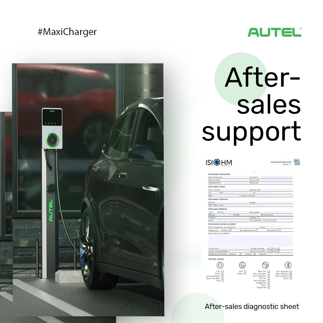 AutelEvcharger's tweet photo. Autel MaxiCharger | For High-quality After-sales Service
As a new brand - 🌿MaxiCharger🌿 - , we are now working hard to improve our after-sales service.
#Autel #MaxiCharger #evcharger #homecharger #accharger #ev #greenenergy #wallbox #aftersales #aftersalesservice #warranty https://t.co/ycPbgbx0MX