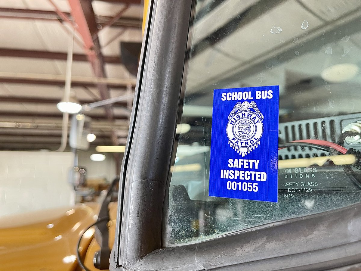 PittsburgUSD250's tweet photo. This morning the @kshighwaypatrol conducted their annual Bus and Vehicle Inspection. In order to ensure the safety of our students and staff, this inspection includes every USD 250 vehicle. Congratulations to our transportation team who passed the inspection 100%! https://t.co/UYjWGPVma7