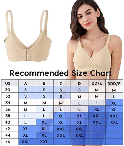 Vinfact Nursing Bra 3 Pack Seamless V Neck Maternity Bra Women