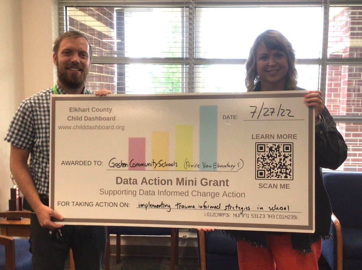 This picture was taken with new Prairie View principal, Sonya Imus, and a representative from Child Dashboard. Prairie View received a grant for $2000 to use for teacher books/materials. 
Thank you to Child Dashboard for your kind donation to Prairie View Elementary staff!