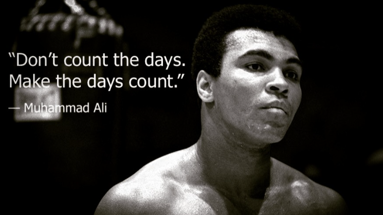 rikwalters's tweet image. "Don't count the days. Make the days count." — #MuhammadAli
.
.
#motivationalquotes #motivation #quotes #quotesdaily #weekendreading #quote #igquotes #Ali #boxing #champion #boxinglife #inspiration #motivationmondays #weekend #beinspired