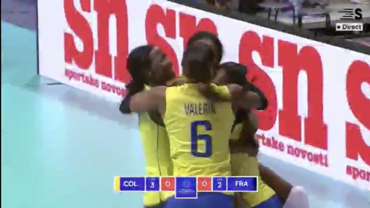 laurabernalb_'s tweet photo. 🇨🇴🏐¡DE INFARTO! Partidazo.
Colombia superó 3-2 a Francia y se instala en semifinales de la #ChallengerCup. El equipo salvó doble match point en el quinto set. ¡Hasta el final! 

25-17, 25-16, 22-25, 11-25 y 16-14. 
Mañana se enfrentará a Bélgica🇧🇪. 
@VoleiColombia https://t.co/R4zlCsYjbU