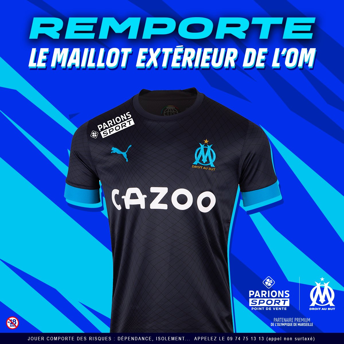 👕 Avec @ParionsSport, on vous fait gagner le nouveau 𝐦𝐚𝐢𝐥𝐥𝐨𝐭 𝐞𝐱𝐭𝐞́𝐫𝐢𝐞𝐮𝐫 ! 🔥

▶️ 𝐑𝐓 et 𝐟𝐨𝐥𝐥𝐨𝐰 @ParionsSport pour participer !
[Jeu réservé aux majeurs]

#TeamOM 🔵⚪️