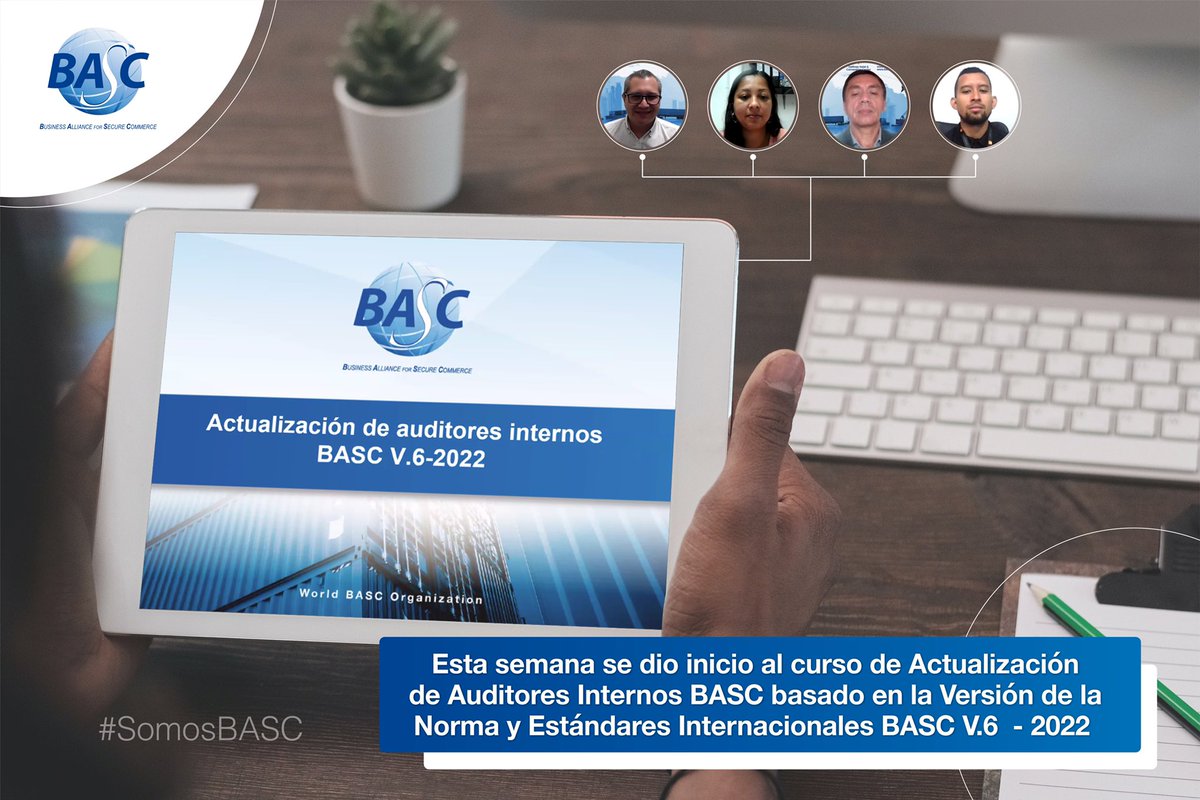 WorldBASCOrg's tweet photo. Esta semana se dio inicio al curso de Actualización de Auditores Internos BASC siguiendo con la agenda de formación en la versión actualizada de la Norma y Estándares Internacionales BASC V.6 2022 ✍🏻

#SomosBASC #NormaBASC https://t.co/7oveFoydn5
