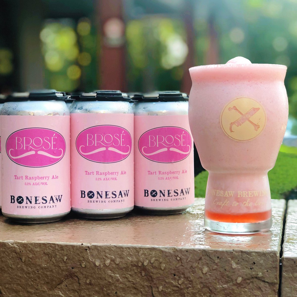 BonesawBrewing's tweet photo. Come in today and try out our first ever slushie: BROSÉ FROSÉ! We’ll be pouring them all weekend. You can also grab 6-packs of BROSÉ to go. We’ll be open noon-11 today. Cheers! #brosé #frozenbeer #frozendrinks #slushie #craftcans #njbeer #njbrewery #beerslushie #broséallday https://t.co/IDuxaV6yhK