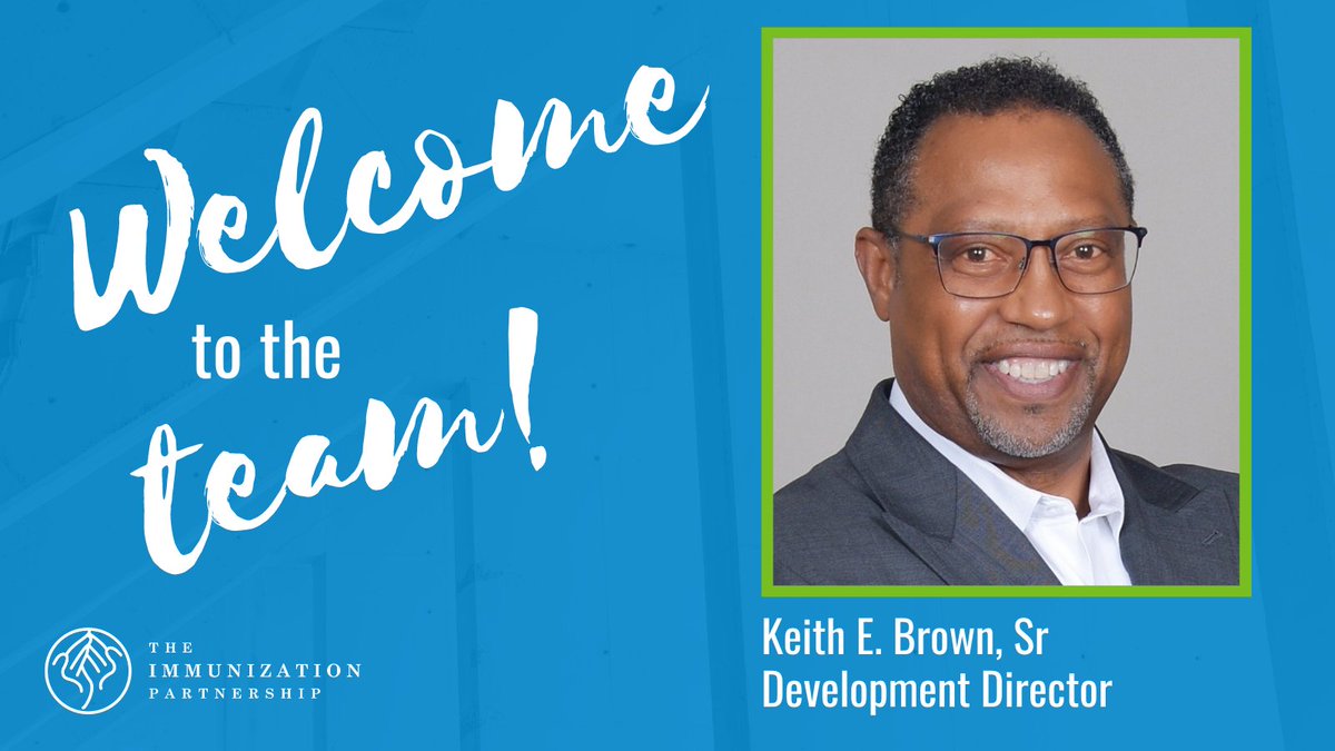 Immunize_USA's tweet photo. We’re happy to welcome the newest addition to The Immunization Partnership, Keith Brown. Keith’s extensive experience and leadership working in finance, fundraising, and faith-based leadership roles will be extremely valuable as we expand our Development team #TeamTIP #Onward https://t.co/8hbQJJqQOd