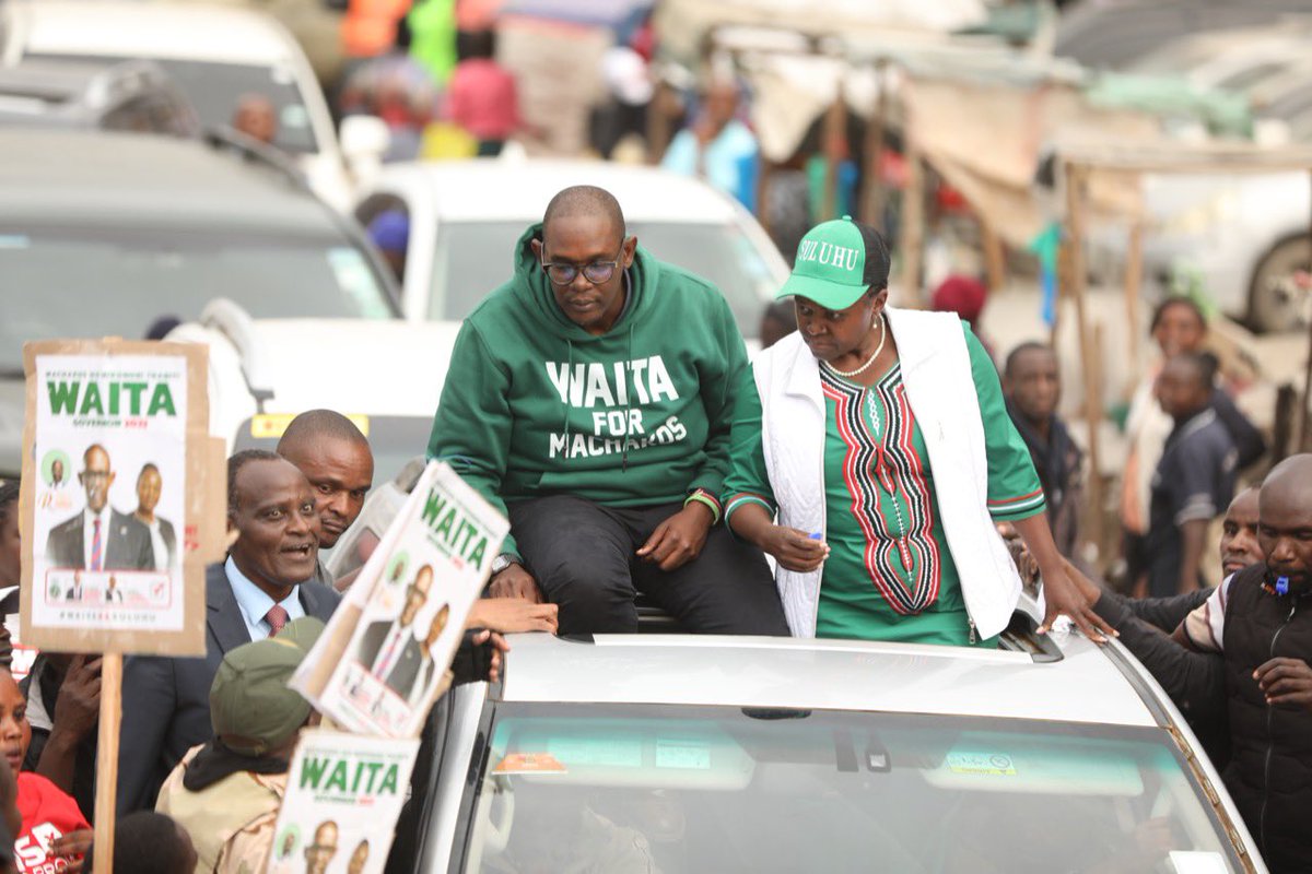 NziokaWaita's tweet photo. Thank you Mlolongo for the rousing welcome for #BabaNaMartha &amp; #WaitaNaSuluhu https://t.co/Au8kkDd2Ff