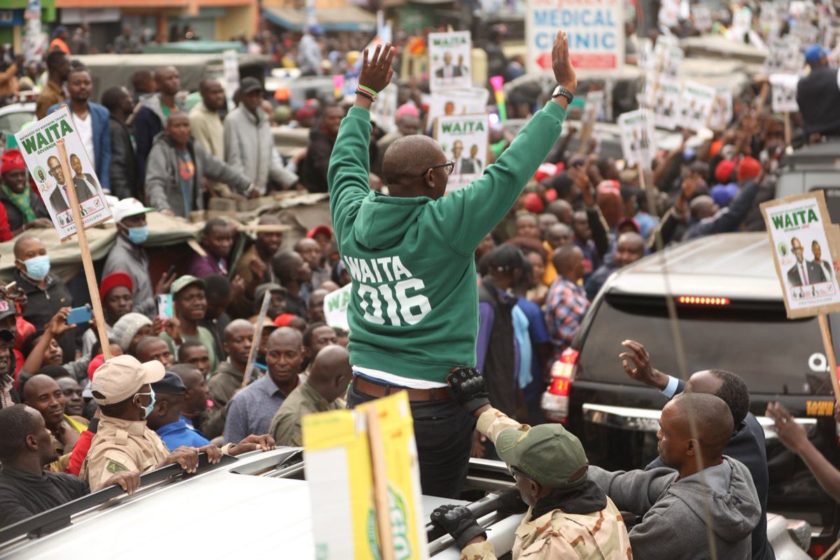 NziokaWaita's tweet photo. Thank you Mlolongo for the rousing welcome for #BabaNaMartha &amp; #WaitaNaSuluhu https://t.co/Au8kkDd2Ff