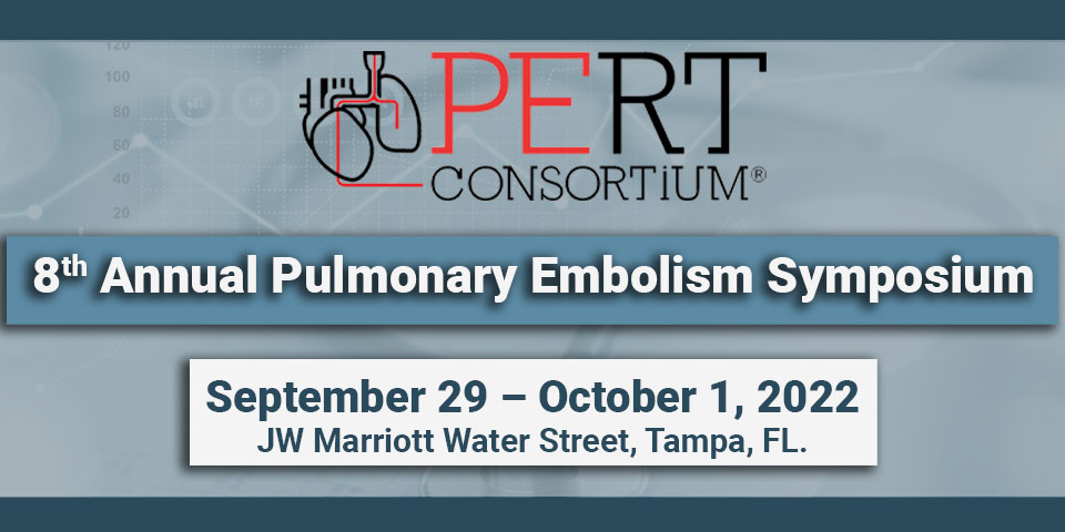 Let the countdown begin! Our 8th Annual Pulmonary Embolism Symposium is exactly 2 months away! Have you registered for #PERT2022? pertconsortium.org/8th-annual-pe-…