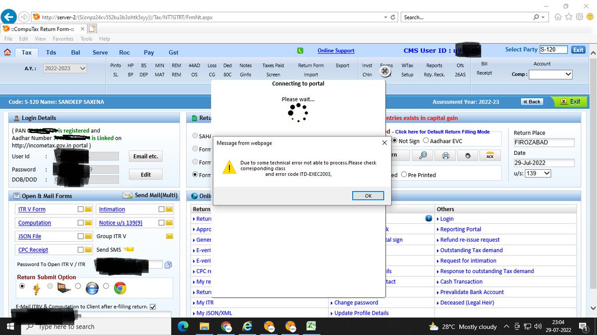 cafarhadhussain's tweet photo. Income tax site has been down.
#Extend_Due_Dates_Immediately 
#FMMissing 
#IncomeTaxReturns https://t.co/KmbOsS8KpE