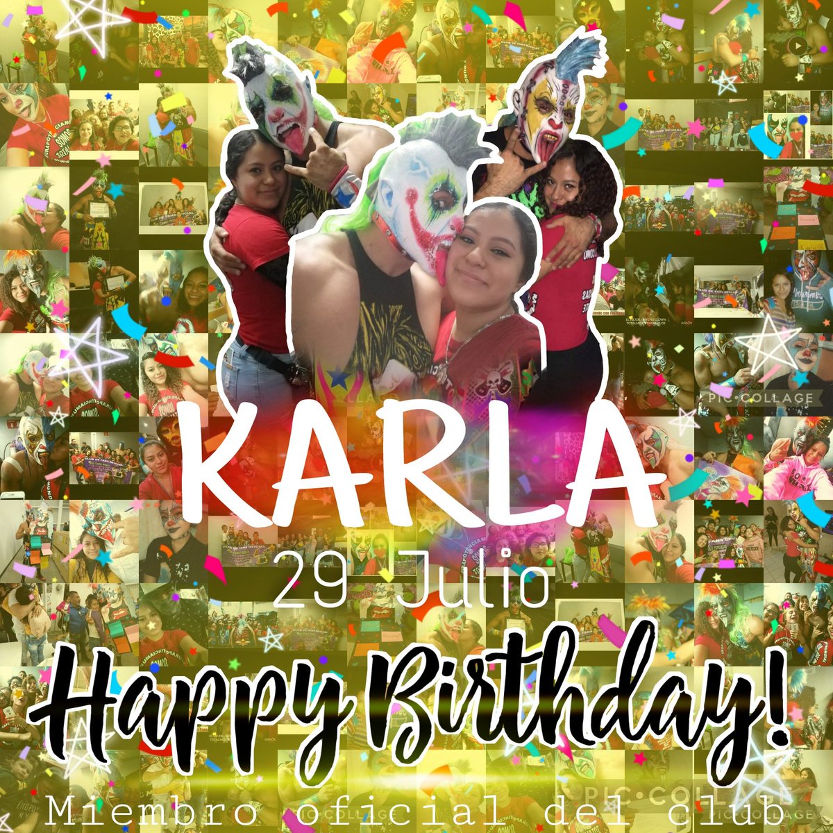 SomosTPayasas's tweet photo. Buenas tardes Psycholocos hoy nuevamente nos encontramos de manteles largos, queremos desearle un feliz cumpleaños a nuestra integrante Karlita💗 esperamos que se la pase muy bien hoy en su día te mandamos un fuerte abrazo. Feliz cumpleaños Totalmente payasa. 🥰🤡
@Psychooriginal https://t.co/dTbQ9Z6pPH