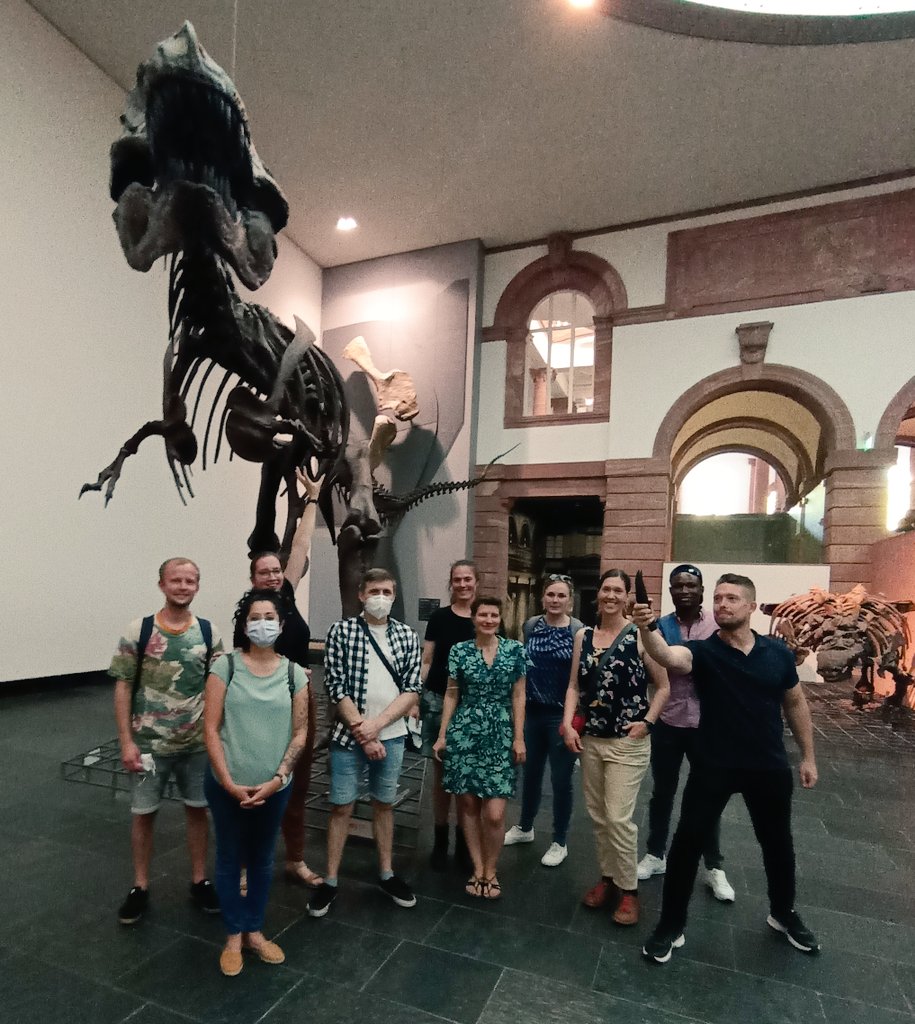 antarctibug's tweet photo. #VIPtour of #senckenberg museum today! So nice to have #tbg #youngscientists together in-person to feel that sense of belonging, esp. to such an old museum (plus beers&BBQ afterwards of course) #genomics #commoninterests #allthequestions #newfacts #biodiversity @LuddeckeTim https://t.co/jz4o8UhRkU